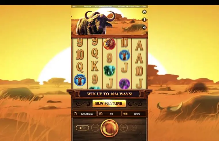 Ảnh bảng biểu tượng & tính năng game African Buffalo 5000 (Kingmidas #) (slot) chơi tại LC79