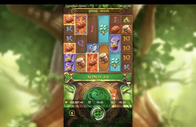 Ảnh màn hình gameplay game Leprechaun Riches (slot PG) chơi tại LC79