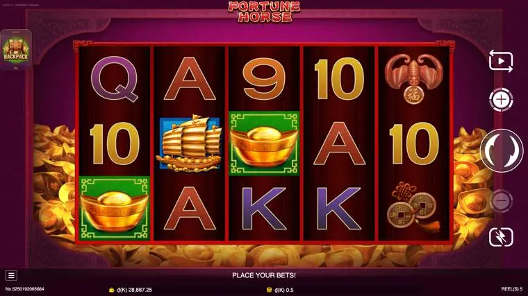 Ảnh bảng biểu tượng & tính năng game Fortune Horse (slot JDB) chơi tại LC79