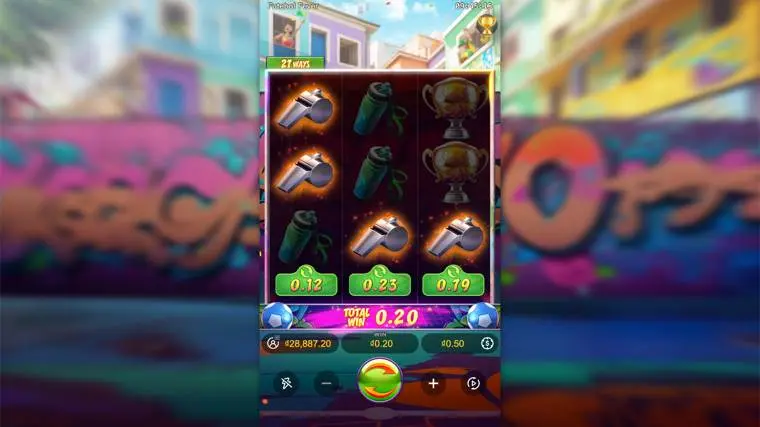 Ảnh màn hình gameplay game Futebol Fever (slot PG) chơi tại LC79